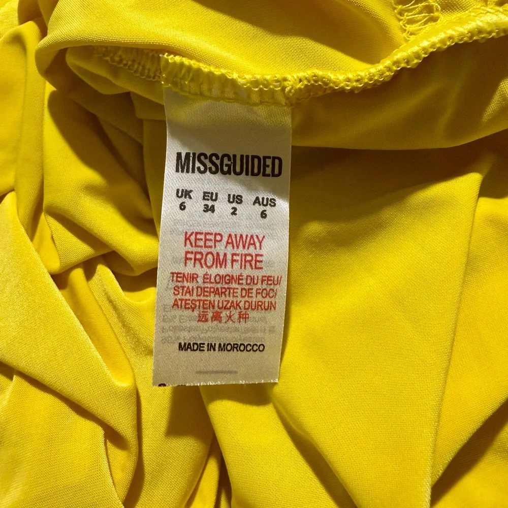 NWT Missguided Lime Slinky Drape Front Mini Dress Sz US/2 Sexy Cocktail Party - Picture 11 of 12